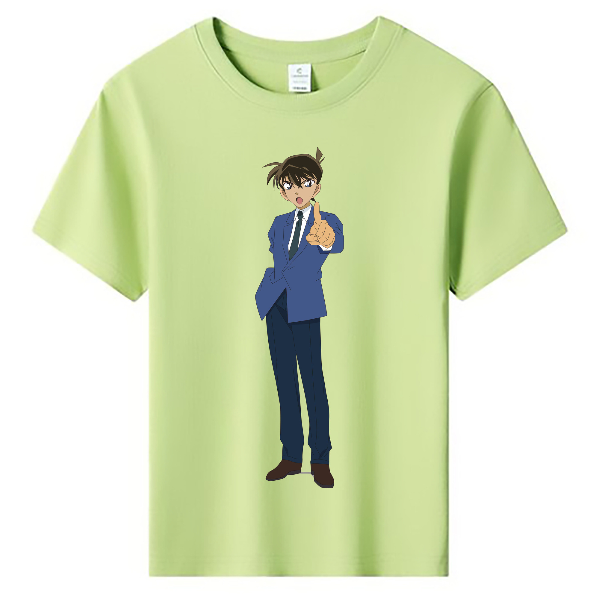 （画像用） 名探偵コナン 江戸川 コナン Detective Conan Conan Edogawa 綿100％キッズTシャツ（フロントプリント）